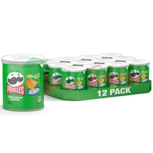 Упаковка чіпсів Pringles Sour Cream&amp;Onion Сметана-цибуля 165г., 19шт. — Photo 15