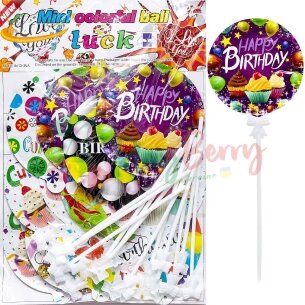 Упаковка повітряних кульок Happy birthday 20см, 100шт. — Photo 11