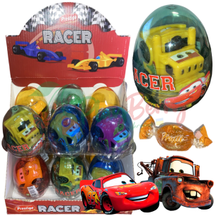 Упаковка пластиковых яиц Racer Cars с игрушкой и конфетами, 12шт. — Photo 5