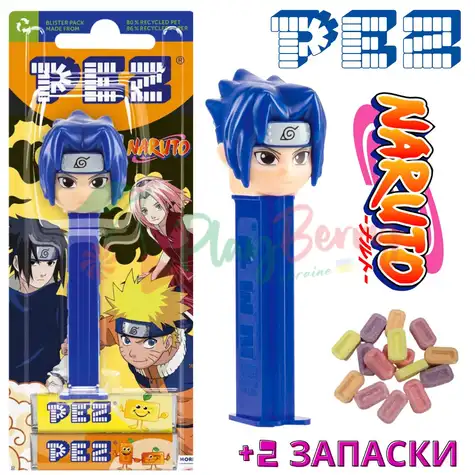 Іграшка з цукерками PEZ® Naruto Sasuke, 17г.