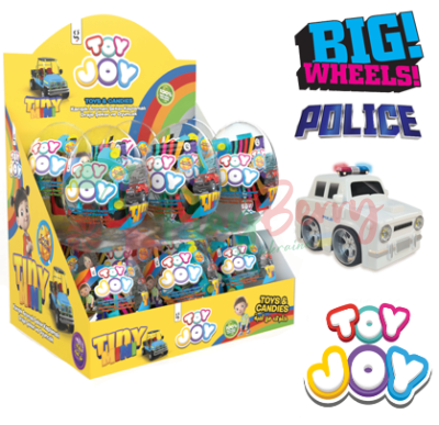 Упаковка пластиковых яиц &quot;Полицейская команда&quot; с игрушкой и сладким драже 12шт.