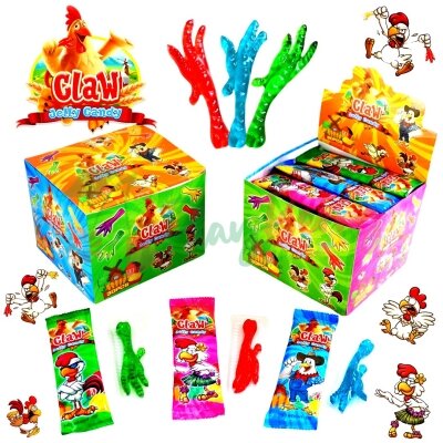 Упаковка желейных куриных лапок Claw Jelly candy, 30шт.