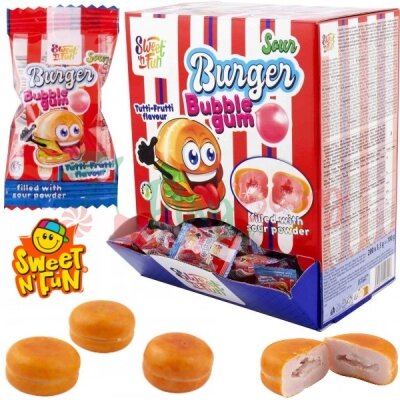 Упаковка жувальної гумки Sweet`n Fun Burger bubble gum, 200шт.