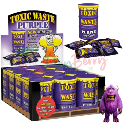 Кислые леденцы Toxic Waste Nuclear Purple, 12шт.