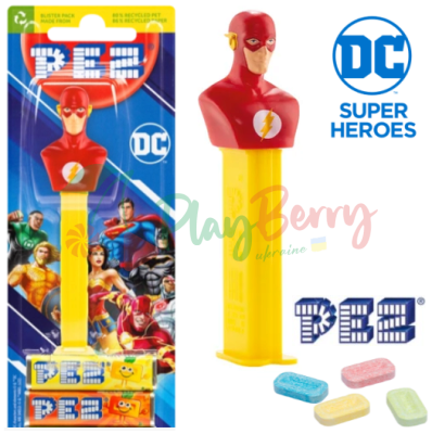 Игрушка с конфетами PEZ® DC Heroes Flash Человек-Молния, 17г.