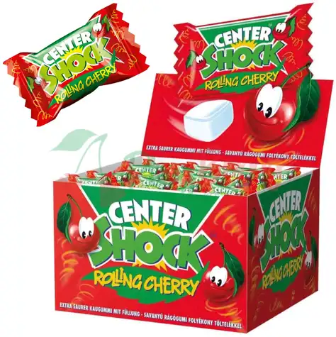 Упаковка жувальної гумки Center Shock Rolling Cherry, 100шт.