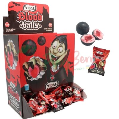 Упаковка жувальної гумки VIDAL Blood Balls Криваві м&#039;ячики 5 гр.*200шт.