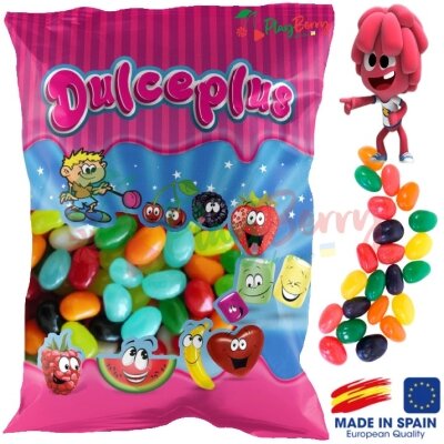 Упаковка мармеладних цукерок Dulceplus Желейні боби Jelly Beans, 1кг.