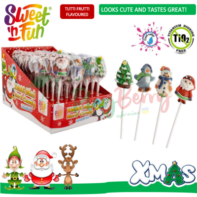 Упаковка новогодних леденцов Xmass Hard Candy lollipop, 48шт.