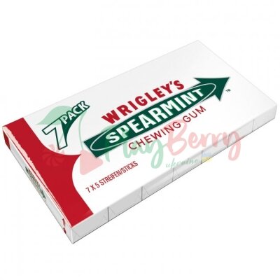 Упаковка жевательной резинки &quot;Wrigley&#039;s Spearmint&quot; 14х7 (98шт.) 5 пластинок — Photo 1