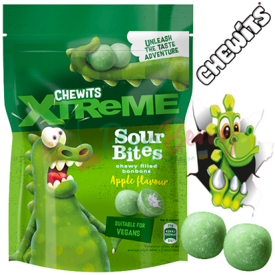 Жевательные конфеты Chewits Кислые яблоки, 115г.