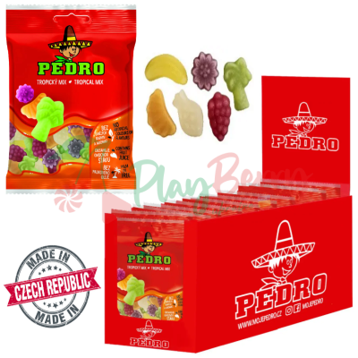 Жевательные конфеты PEDRO Тропический Микс 80г., дисплей-20 шт.