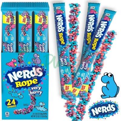 Упаковка конфет Nerds Rope Very Berry, 24шт.