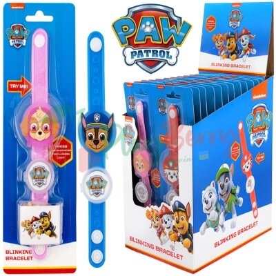 Упаковка браслетів з цукерками Paw Patrol blinking wristband, 24шт.