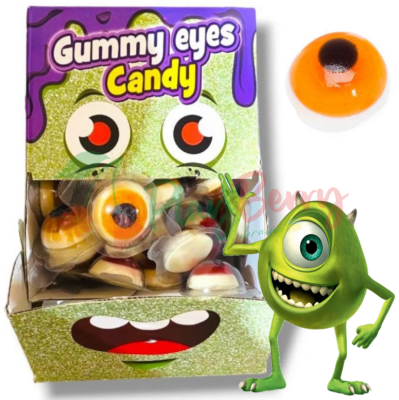 Упаковка желейных конфет Gummy eyes Candy Глаза 60шт.