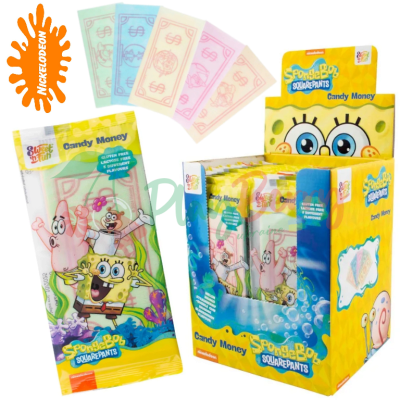 Упаковка їстівних грошей в індивідуальній упаковці Sponge Bob Candy Money, 50шт.