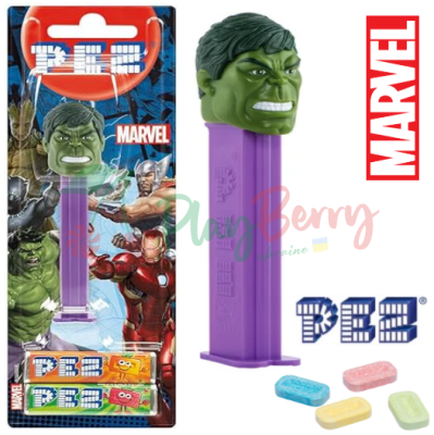 Игрушка с конфетами PEZ® Marvel Hulk Халк, 17г.