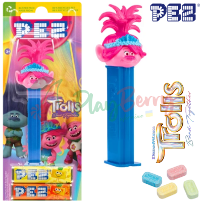 Іграшка з цукерками PEZ® Trolls Poppy Поппі, 17г.