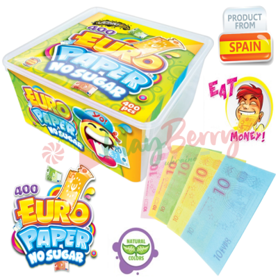 Упаковка їстівних грошей JOHNY BEE Euro Paper, 400шт.