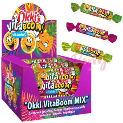 Упаковка аскорбнок &quot;Okki Vita Boom&quot; Цитрусовий Mix, 24шт.