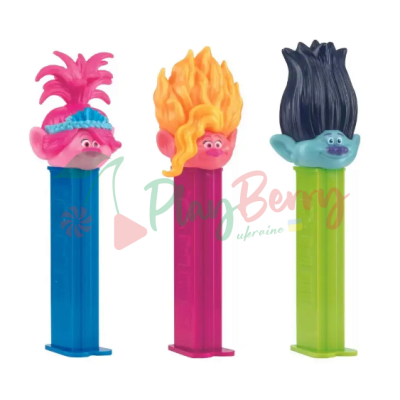 Іграшка з цукерками PEZ® Trolls Poppy Поппі, 17г. — Photo 1