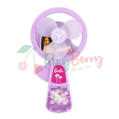 Упаковка вентиляторів з цукерками Barbie hand fan, 12шт. — Photo 2