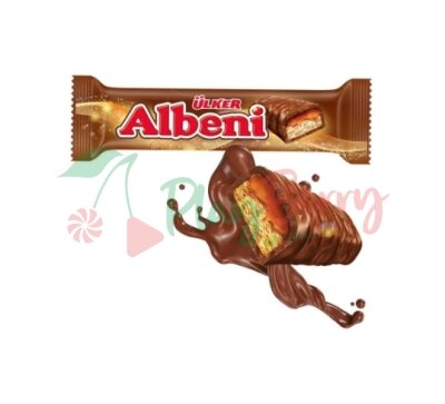 Упаковка батончиков-печенье в молочном шоколаде &quot;Albeni&quot; Карамель 31гр.*24шт. — Photo 1