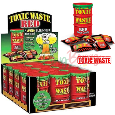 Кислі льодяники Toxic Waste Red Tubs, 12шт.