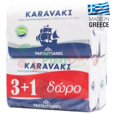 Упаковка твердого мыла Karavaki Классик, 4*125г.