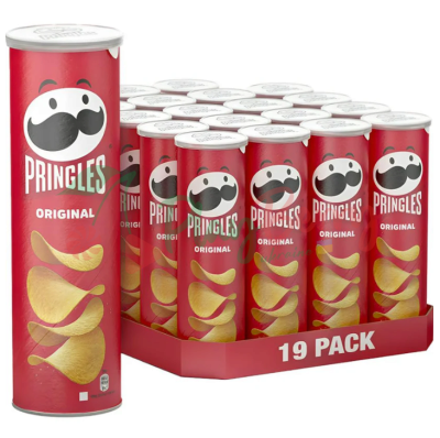Упаковка чіпсів Pringles Original Оригінал 165г., 19шт.