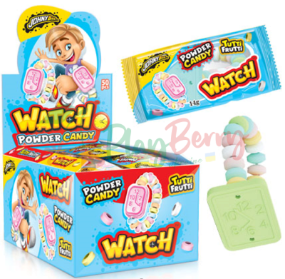 Упаковка фруктових льодяників JOHNY BEE® Watch DISPLAY у вигляді наручного годинника, 50шт.