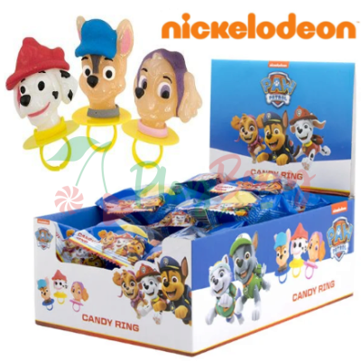 Упаковка льодяників у вигляді престня Paw Patrol Candy Ring, 24шт.