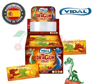 Упаковка желейних цукерок VIDAL Dragon jelly Дракон 33гр.*22шт. — Photo 1
