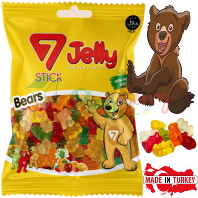 Упаковка жувального мармеладу 7 Stick Jelly Ведмежата, 1кг.