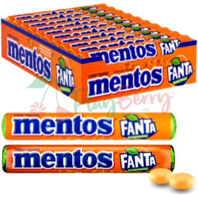 Упаковка жувального драже Mentos FANTA, 20шт.