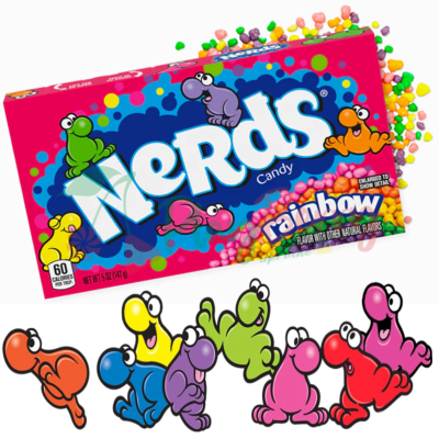 Конфеты драже Nerds Rainbow фруктовые, 141г.