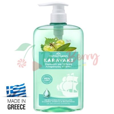 Шампунь Karavaki Oil Balance &amp; Detox Shampoo для жирного волосся, 600мл. 