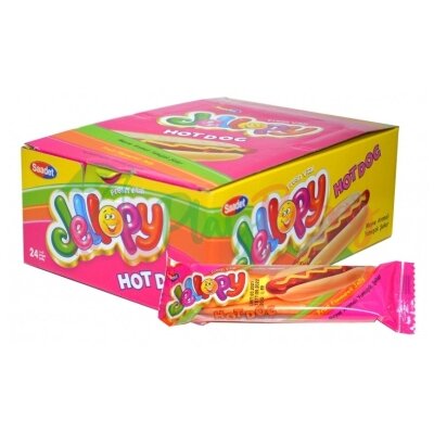 Упаковка мармеладних цукерок Hot-Dog Jellopy, 24шт. — Photo 1