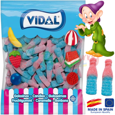 Упаковка жевательного мармелада VIDAL Бутылки Bubble Gum, 1.7кг.