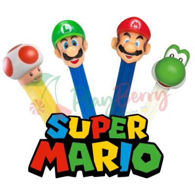 Іграшка + 10 запасок цукерок PEZ® Super Mario Червоний, 85г. — Photo 1