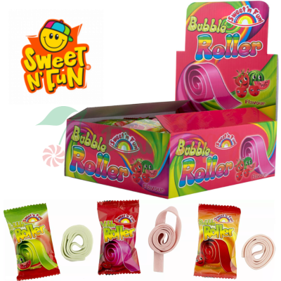Упаковка жувальної гумки Sweet&#039;n Fun Bubble Gum Roller Mix, 40шт.