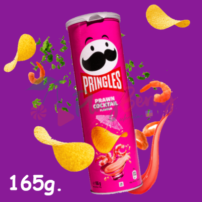 Чіпси Pringles Prawn Coctail Коктейль з креветок 165г., 1шт.