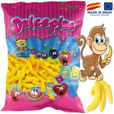 Упаковка мармеладних цукерок &quot;Dulceplus&quot; Жовті банани, 1кг.