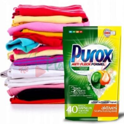 Капсули для прання Purox Universal Anti Fleck Formel, 40шт. — Photo 1