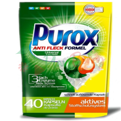 Капсули для прання Purox Universal Anti Fleck Formel, 40шт.