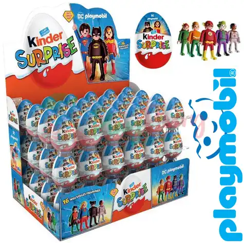Упаковка шоколадных яиц Kinder Surprise Playmobile, 72шт.