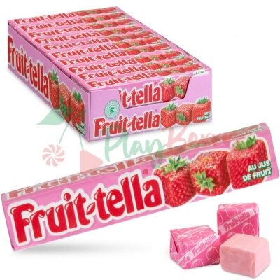 Упаковка жувальних цукерок Fruit-tella Полуниця 40 шт x 41 г