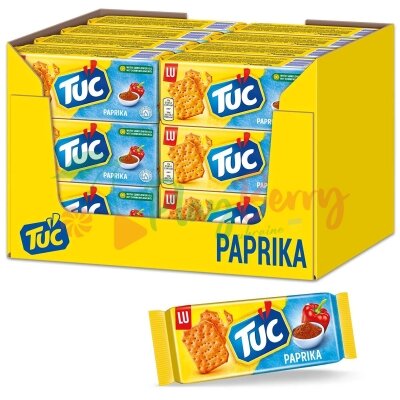 Упаковка крекерів TUC Паприка, 100г х 24 шт.