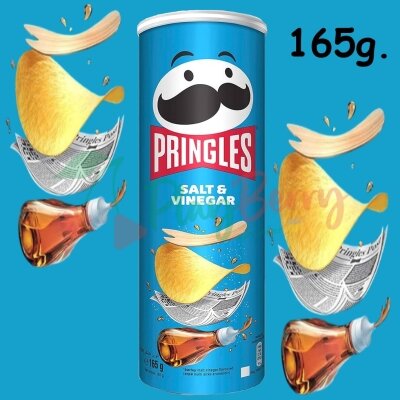 Чипсы с солью и уксусом Pringles Salt &amp; Vinegar 165г., 1шт.