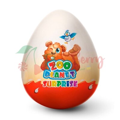 Упаковка шоколадных яиц с сюрпризом Зоо Планета, 24шт. — Photo 1